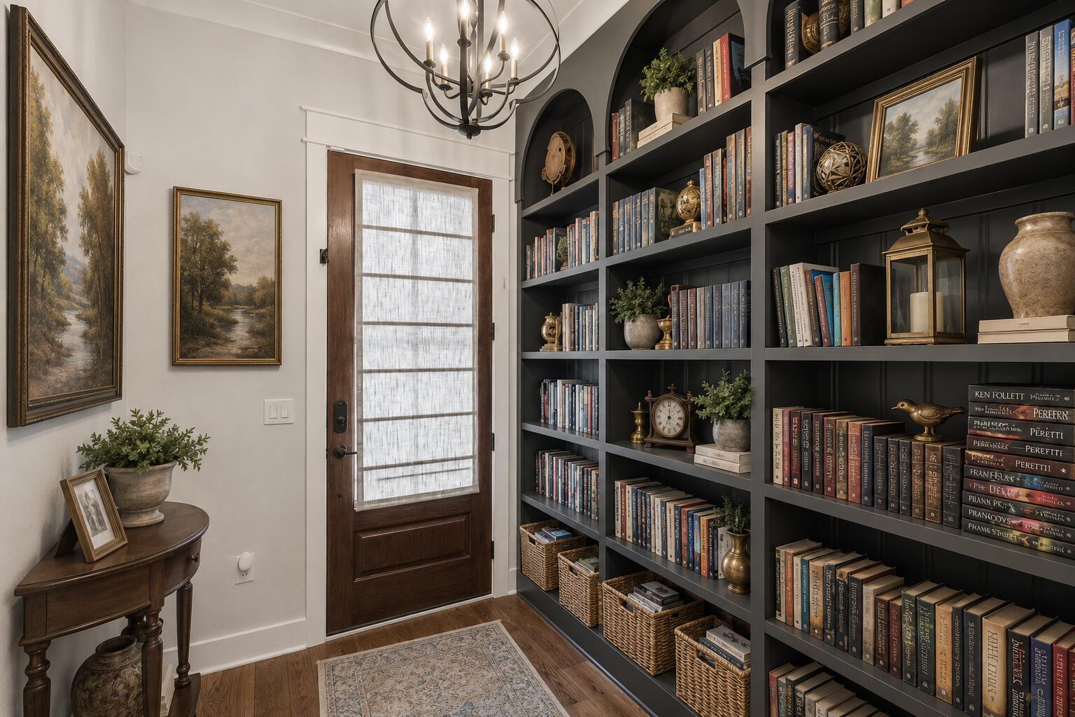 Image 4: entry w shelves