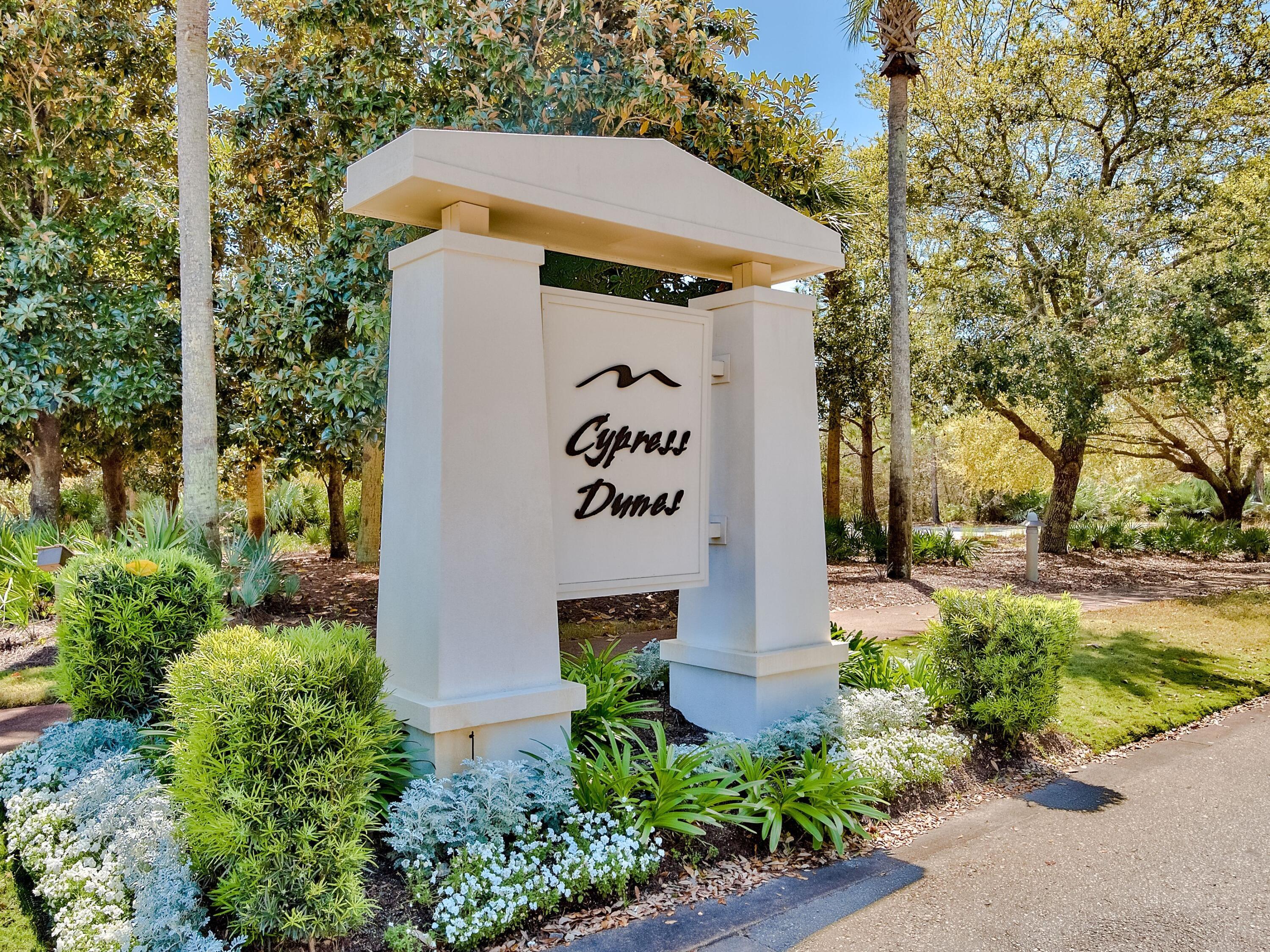 Image 2: Entrance sign to Cypress Dunes