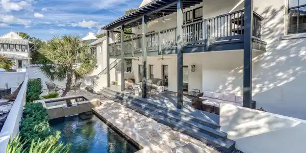 Image 4: Covered Porch Overlooking Pool