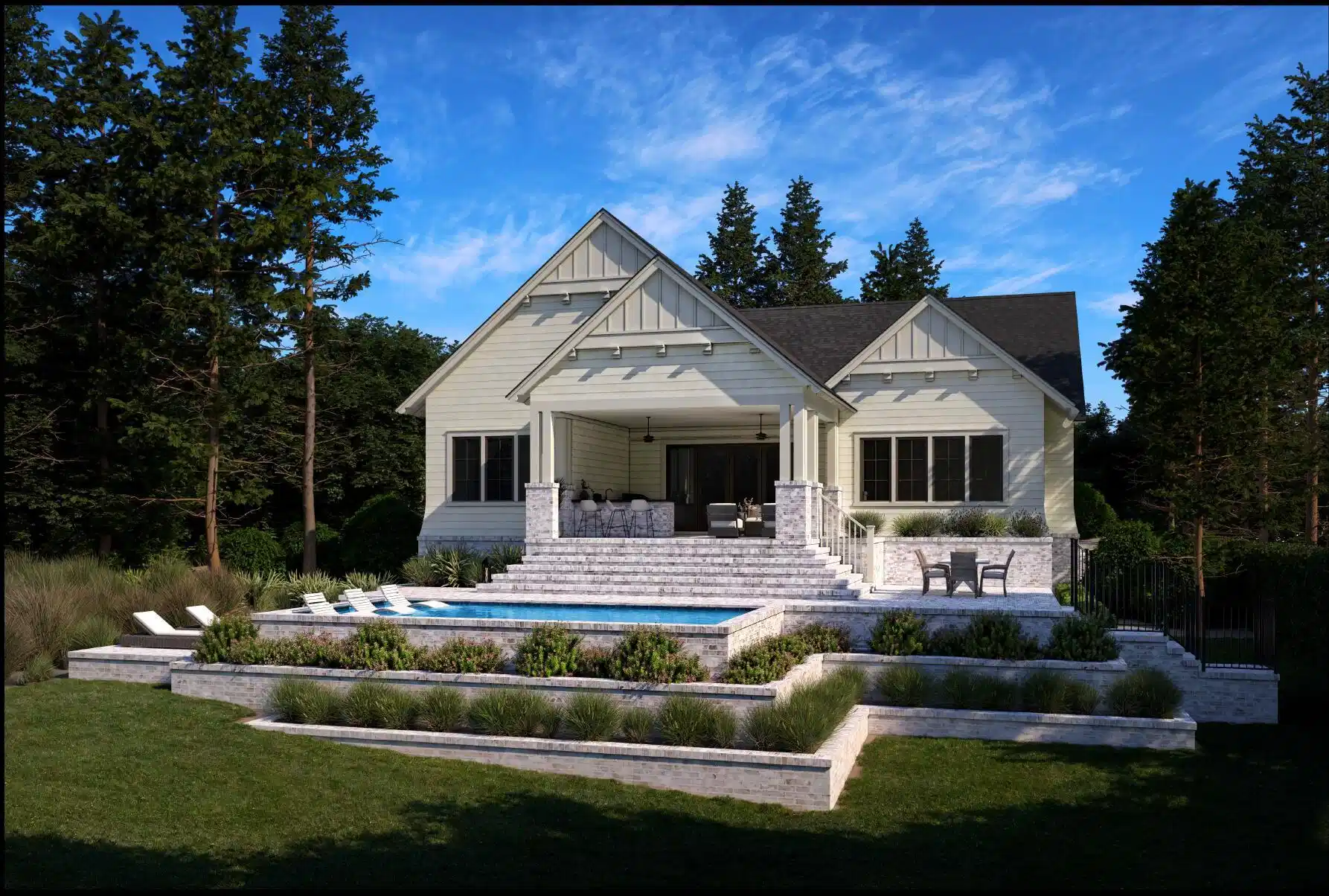 Image 1: 1734 Lost Cove Rear Rendering