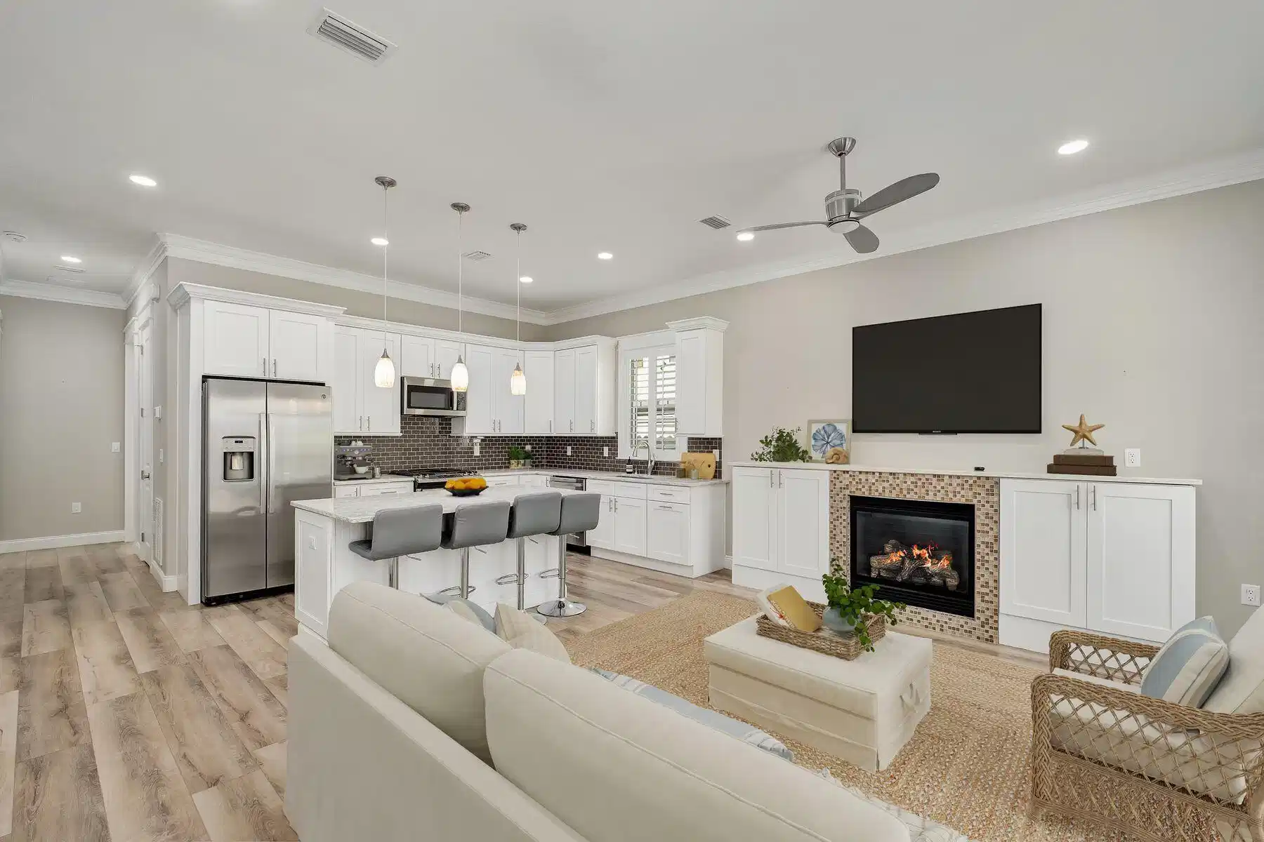Image 1: Virtually Staged Living Room