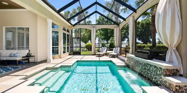 Image 3: Private Pool with Waterfall Feature