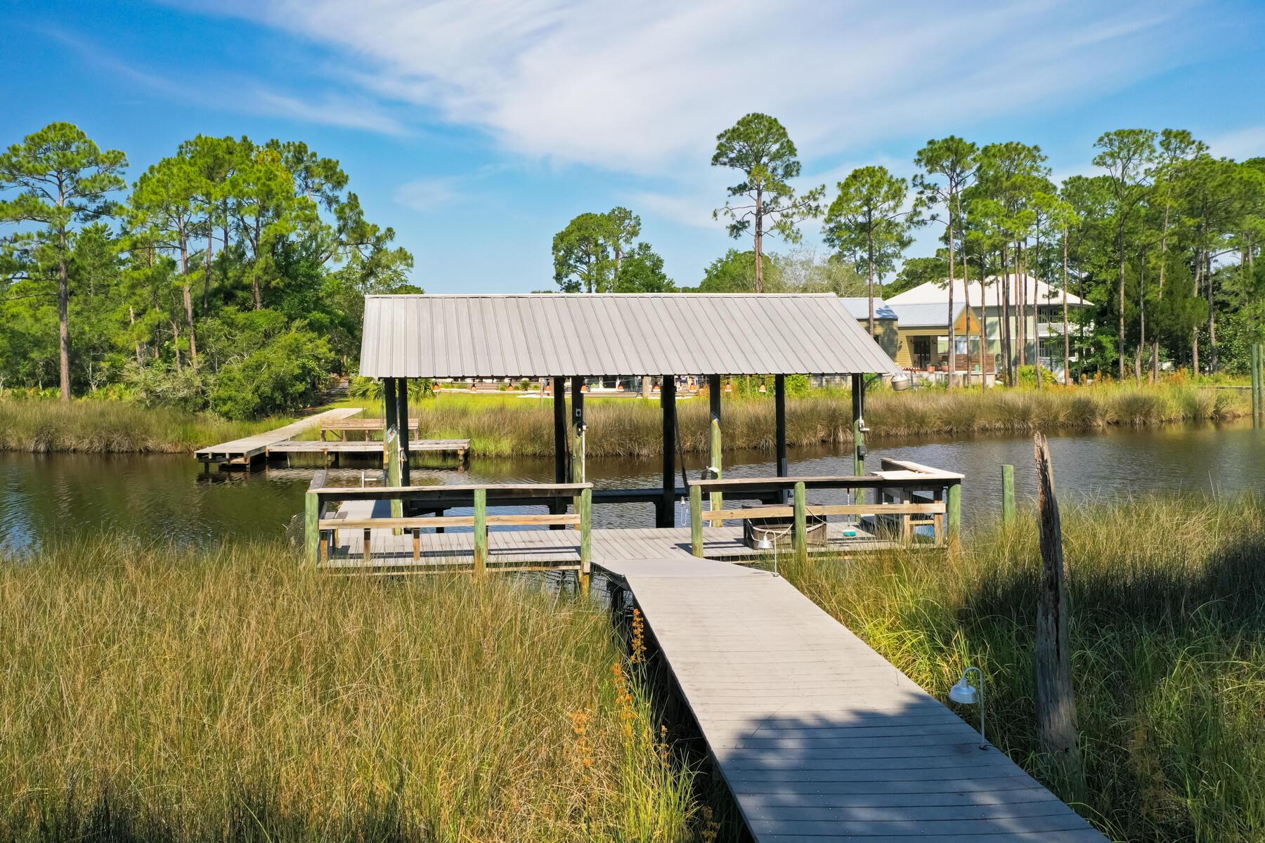 Image 1: Covered boat dock