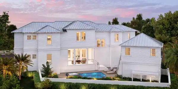 Image 2: Rear Rendering-Pool-Carriage House