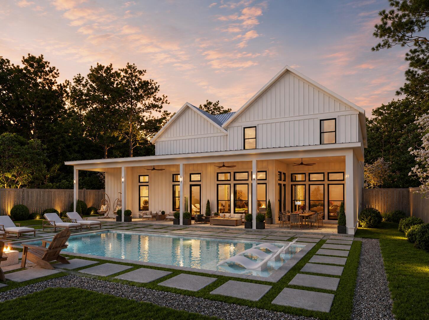 Image 2: Outdoor Kitchen + Gathering Spaces