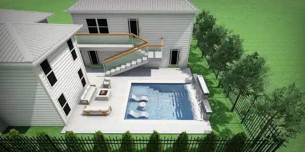 Image 3: Back yard rendering