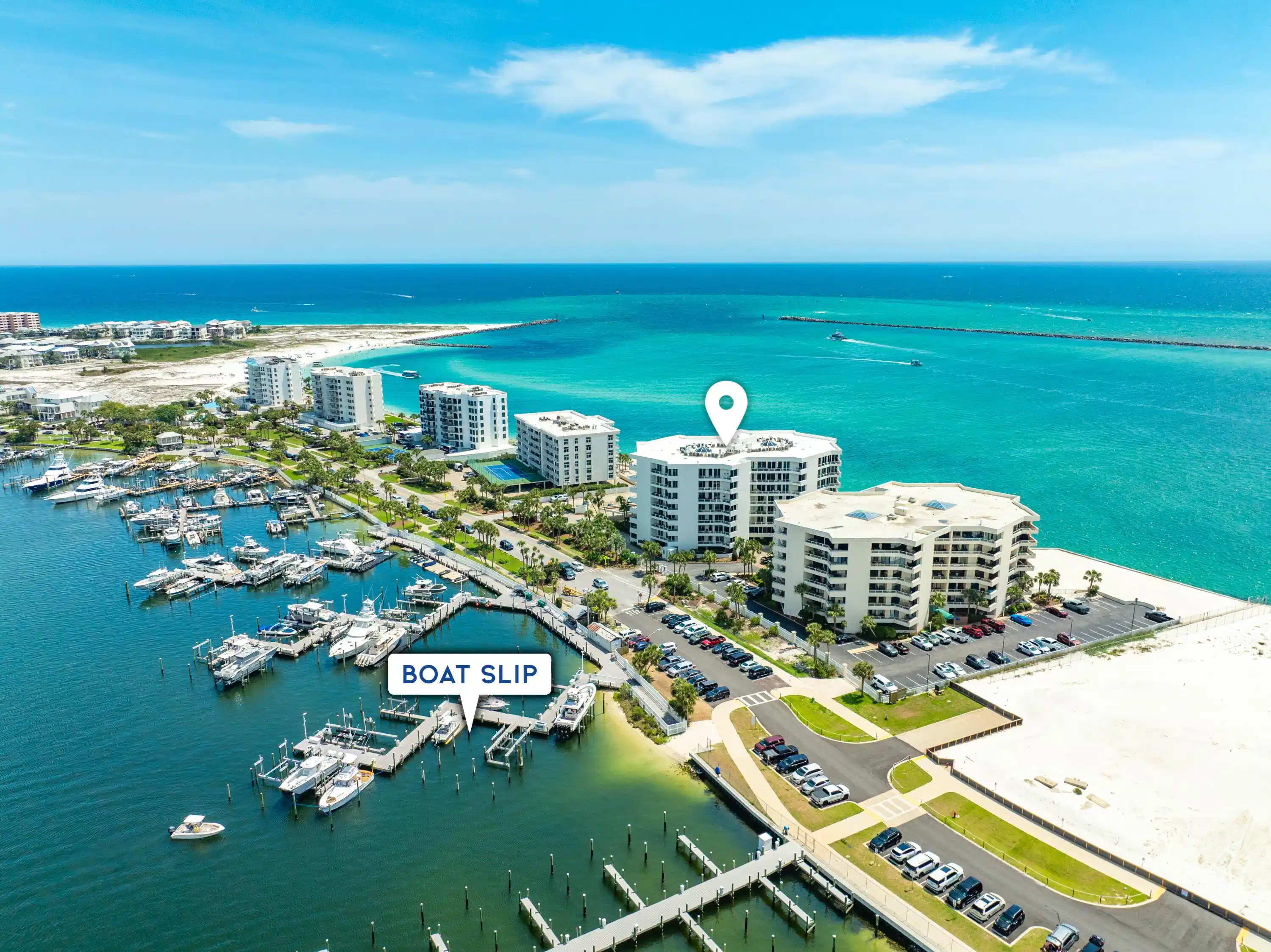 Image 1: 110 Gulfshore #726 Aerial Marked-13