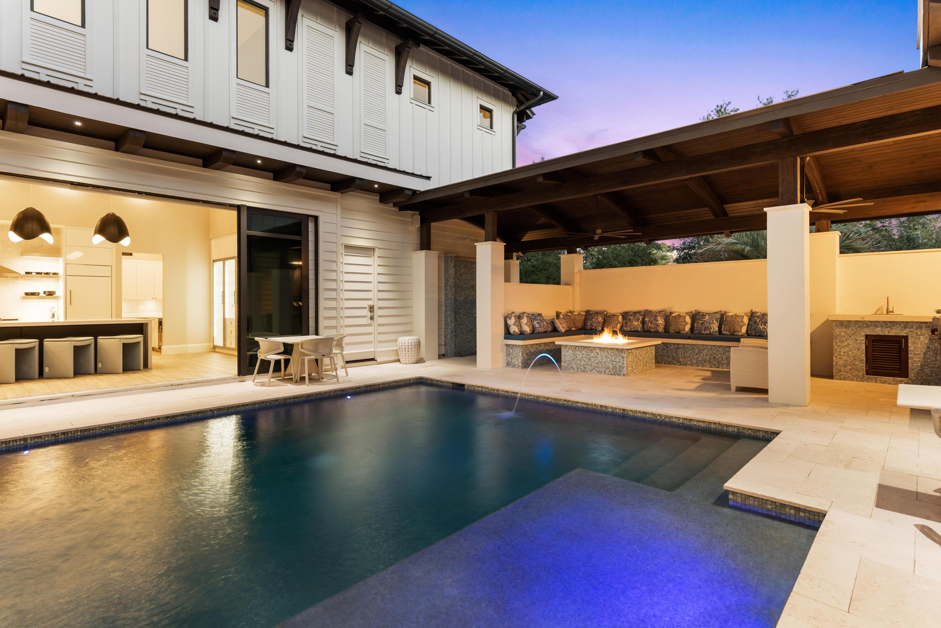 Image 3: Pool, Kitchen, Fire Pit Sitting Area