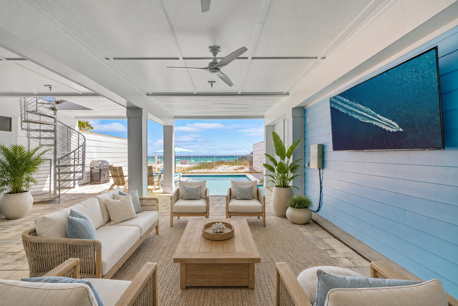 Image 3: Gulf Front Deck, Virtually Staged