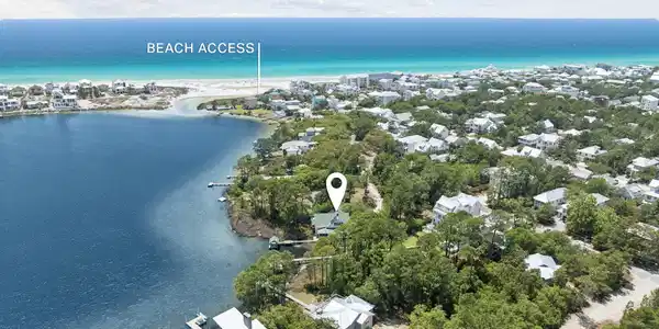 Image 3: Beach with home circled
