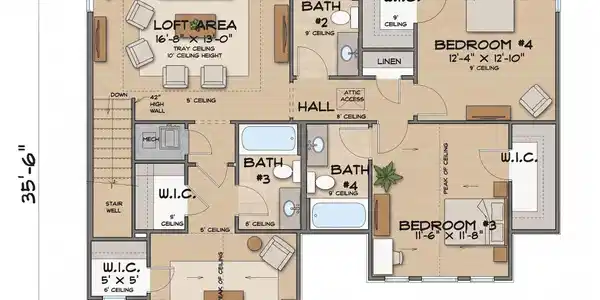 Image 3: Bodden 2nd Floorplan
