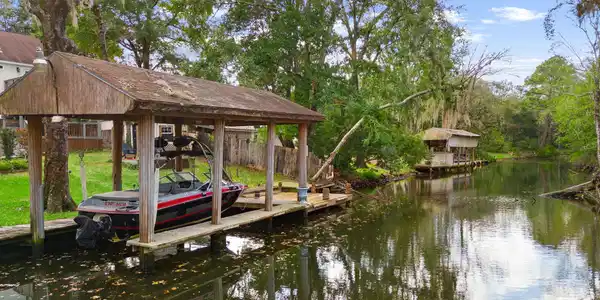 Image 2: Boat Lift - Canal Leading out to Bay