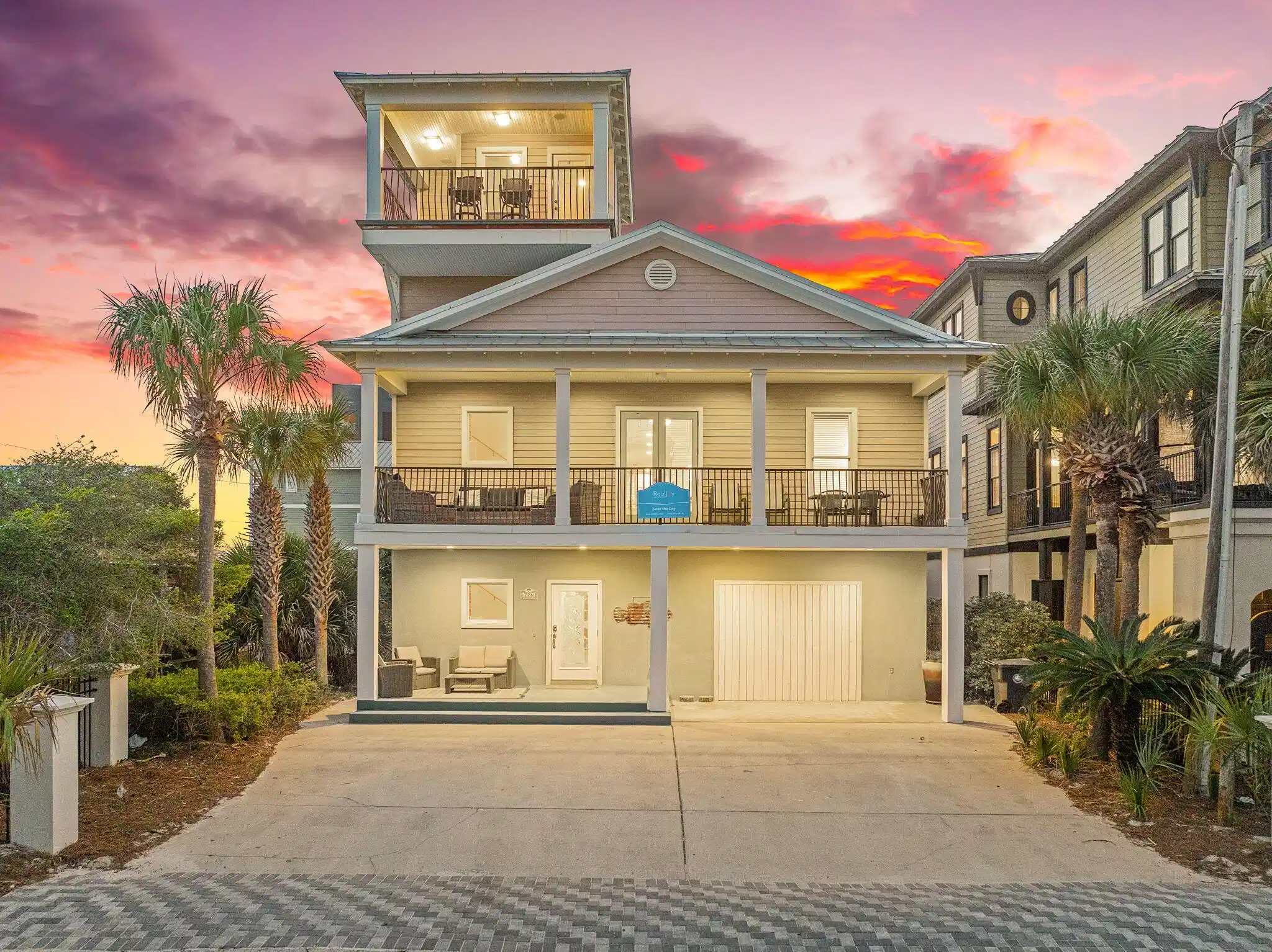 Image 1: Image #1 | Front exterior at sunset with