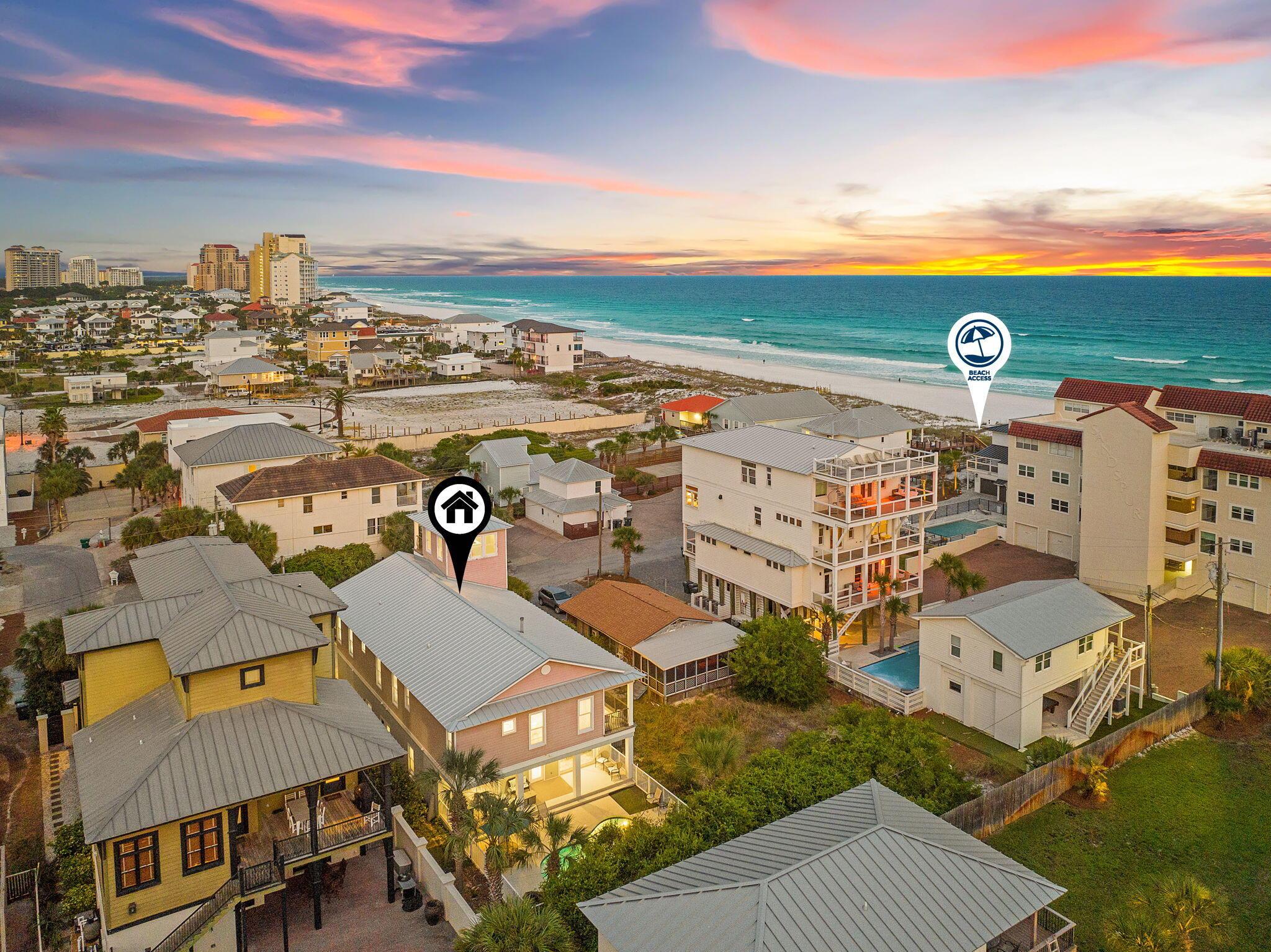 Image 3: Image #3 | Aerial sunset view with beach