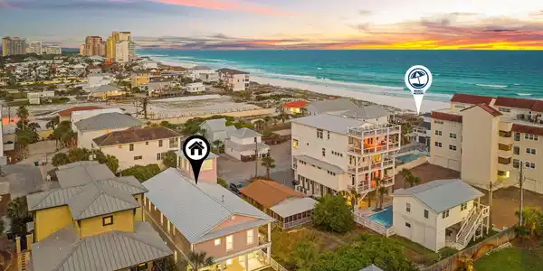 Image 3: Image #3 | Aerial sunset view with beach