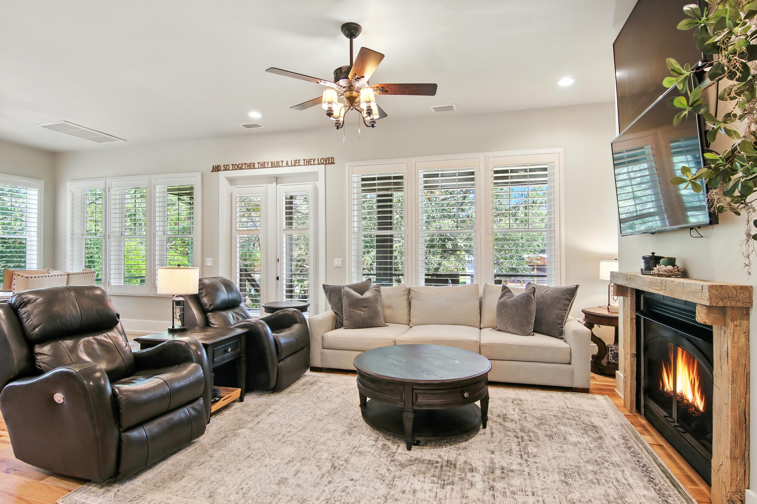 Image 1: Living area with canal view