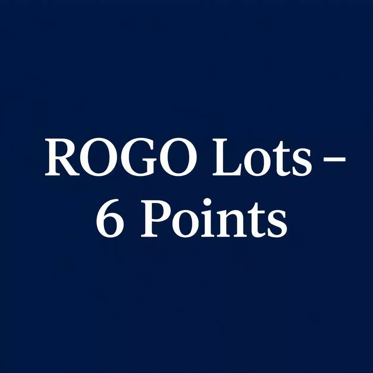 Image 1: ROGO Lots