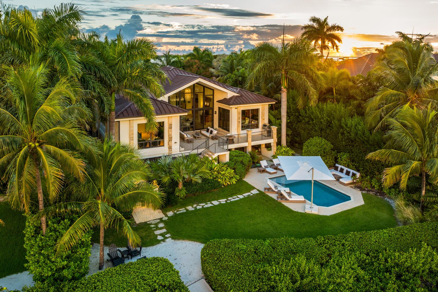 Image 1: Back of home sunset