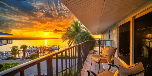 Image 2: Sunset from Porch/Balcony