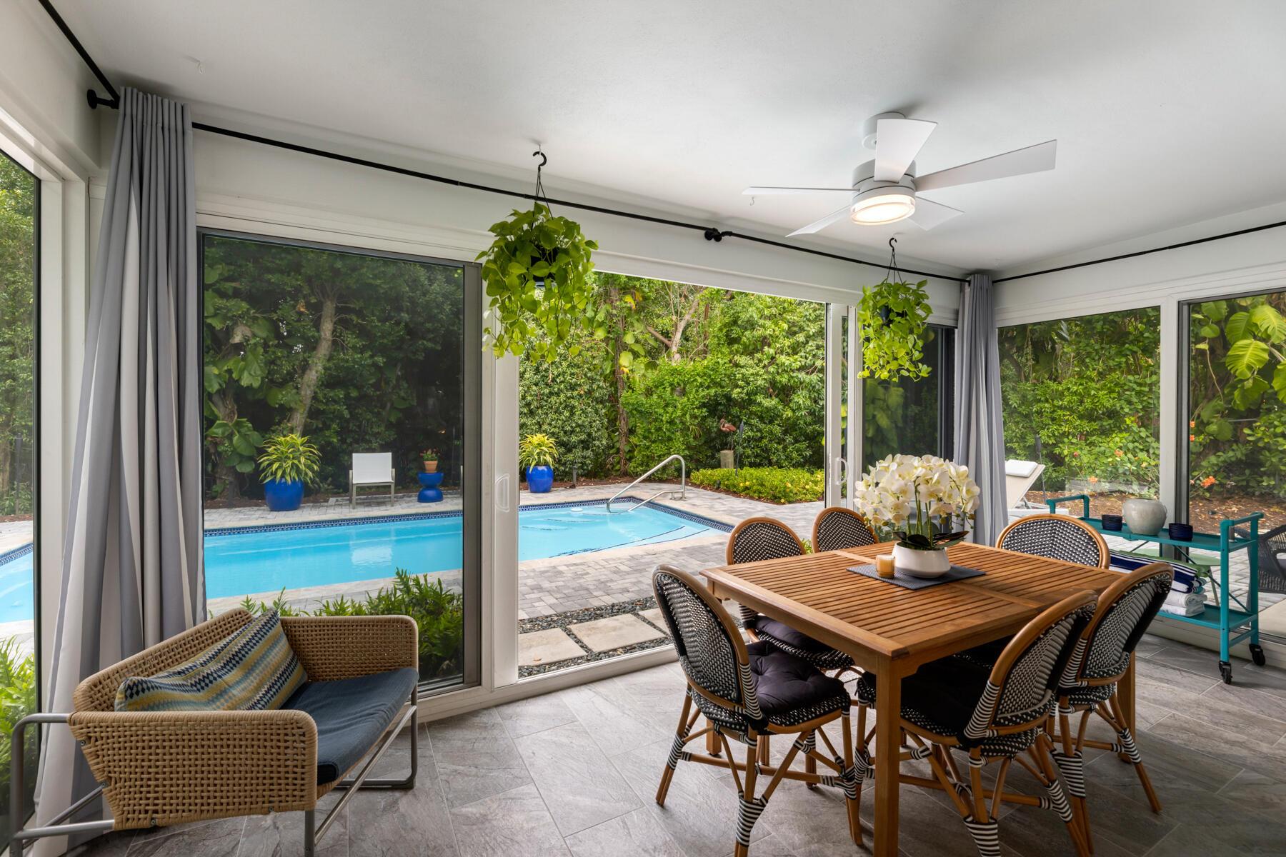 Image 4: Sunroom with pool views