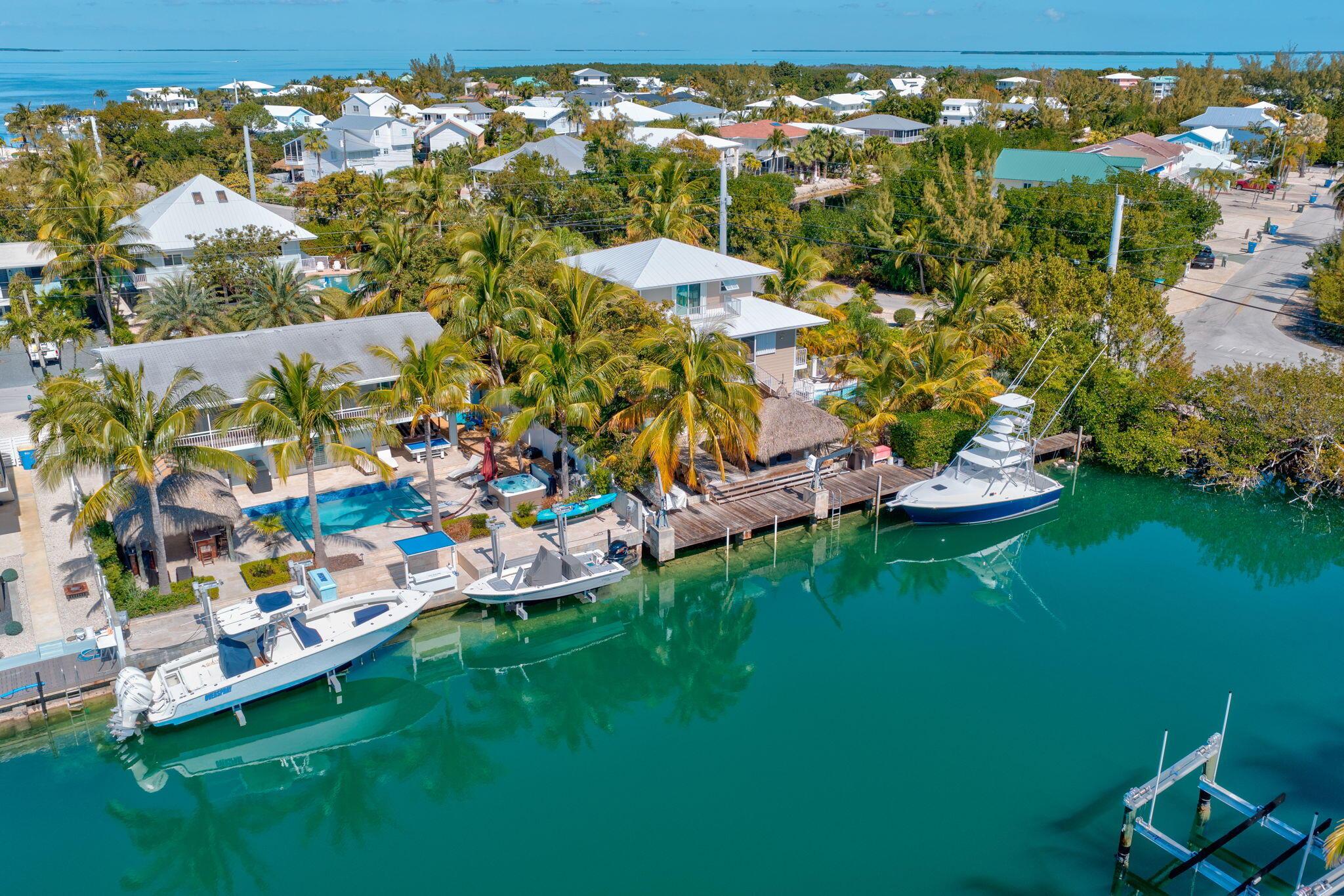 Image 3: Aerial Canal & Backyard Overview