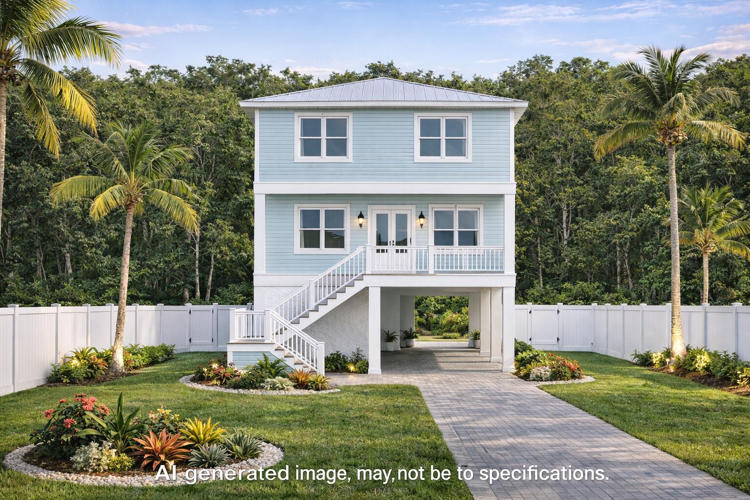Image 2: Coastal house with tropical landscaping