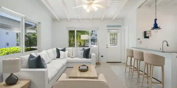 Image 2: Main Living/Kitchen area - staged