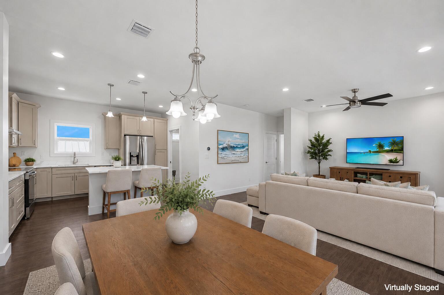 Image 4: Open Living and Kitchen Flow