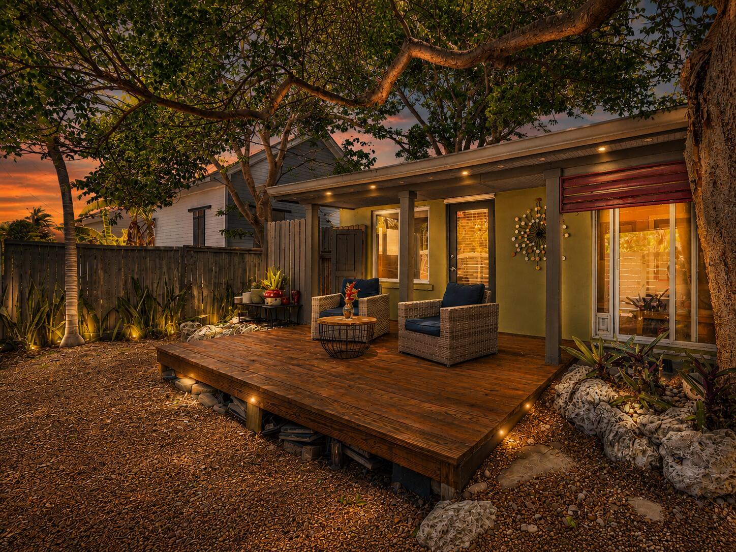 Image 2: Front Courtyard at Twilight