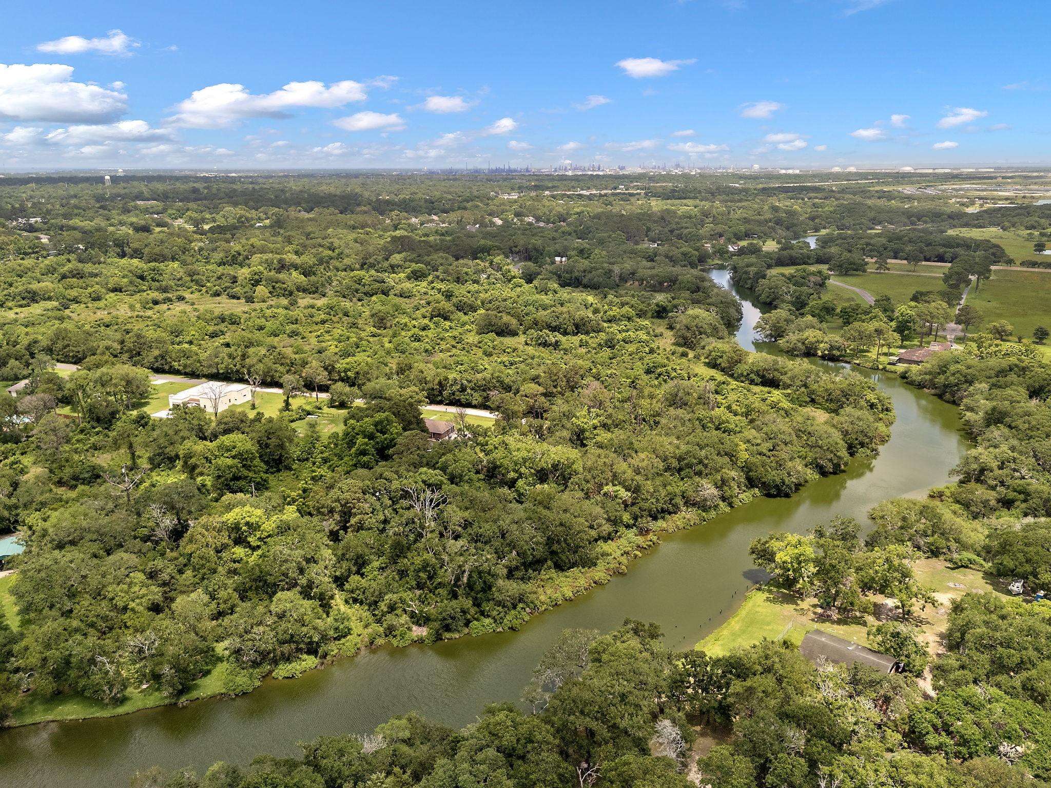 Image 2: Aerial view of more than 2 acres of bayou frontage