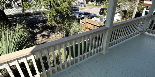Image 4: Upstairs front balcony looking easterly. Many rest
