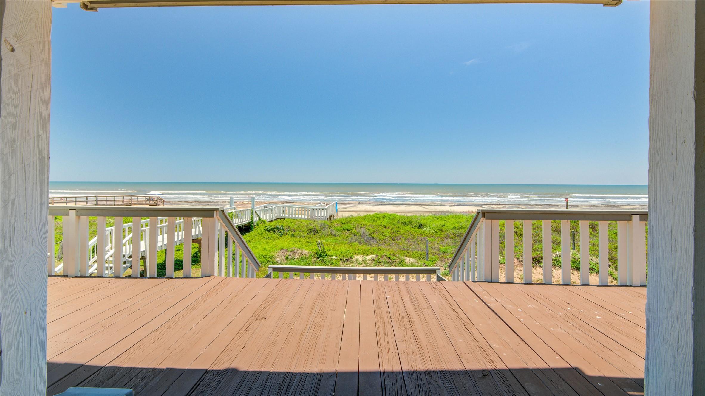 Image 2: Deck shows fantastic view of ocean and beach!