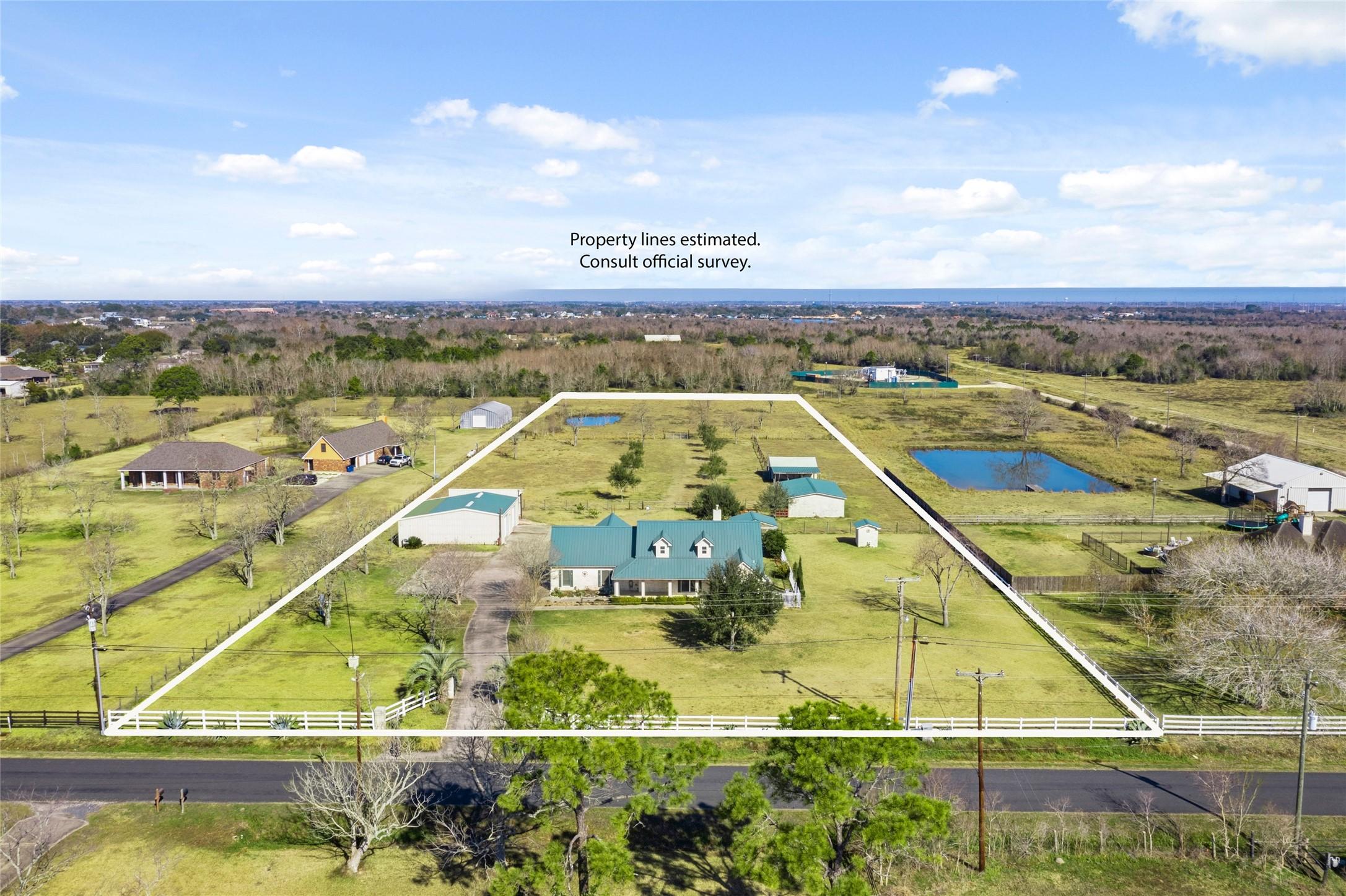 Image 3: This photo showcases a spacious country property w