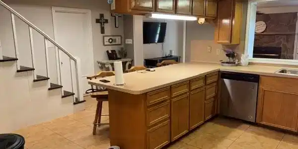 Image 3: As you enter the front door the kitchen is just to