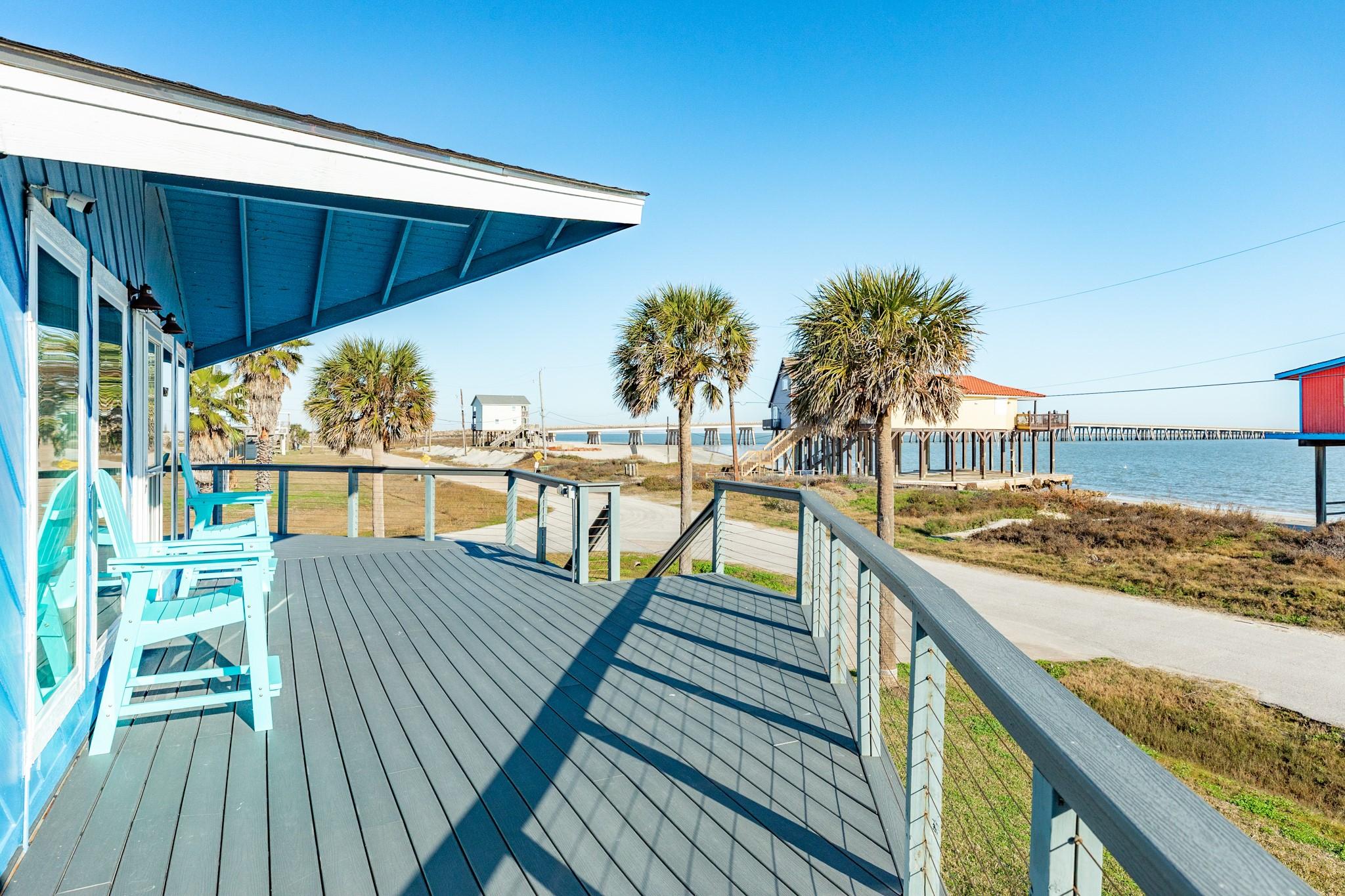 Image 3: Deck View Toward Coastline &ndash; Elevated deck view ov