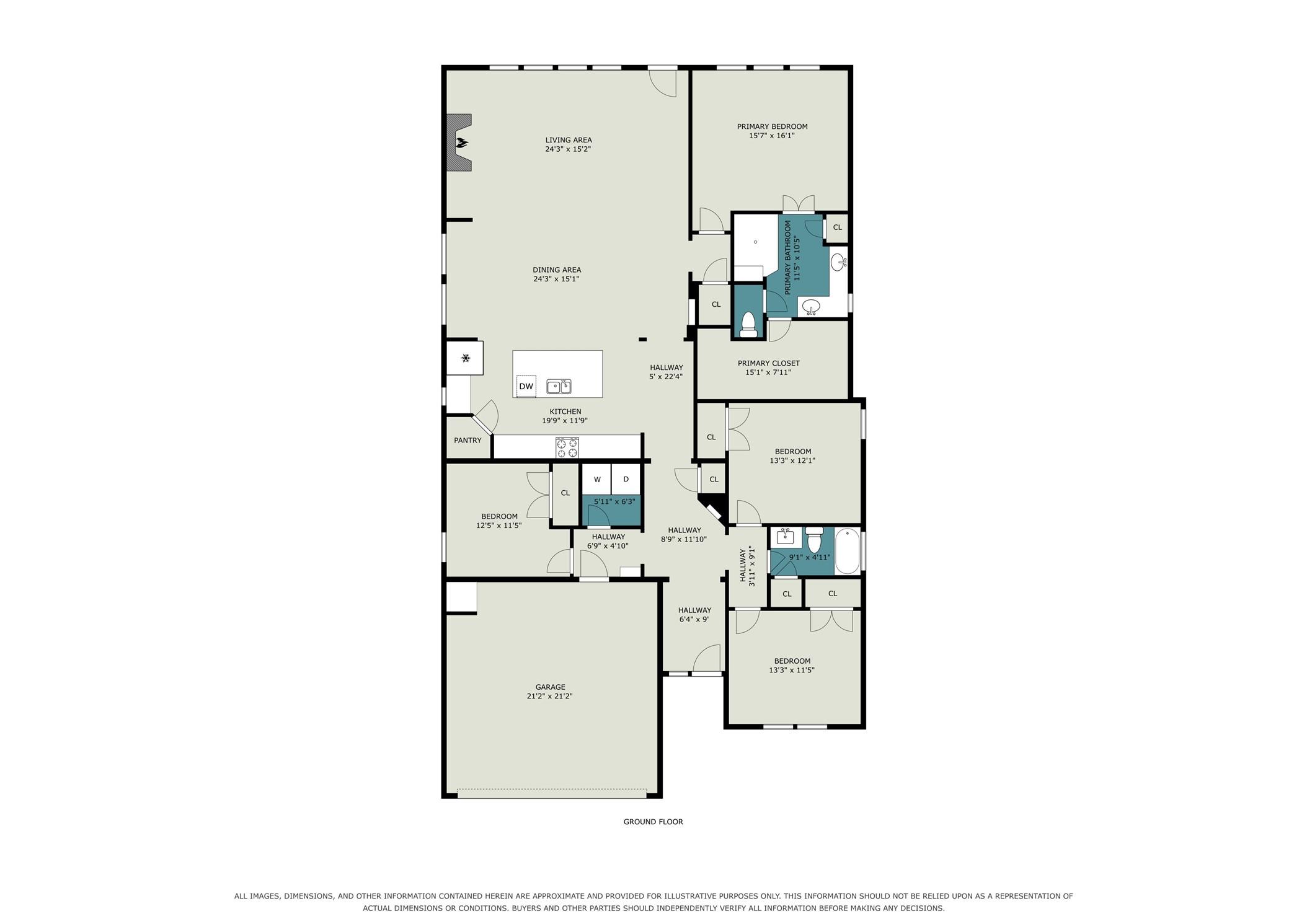 Image 2: 4 bedrooms / 2 Bathrooms
