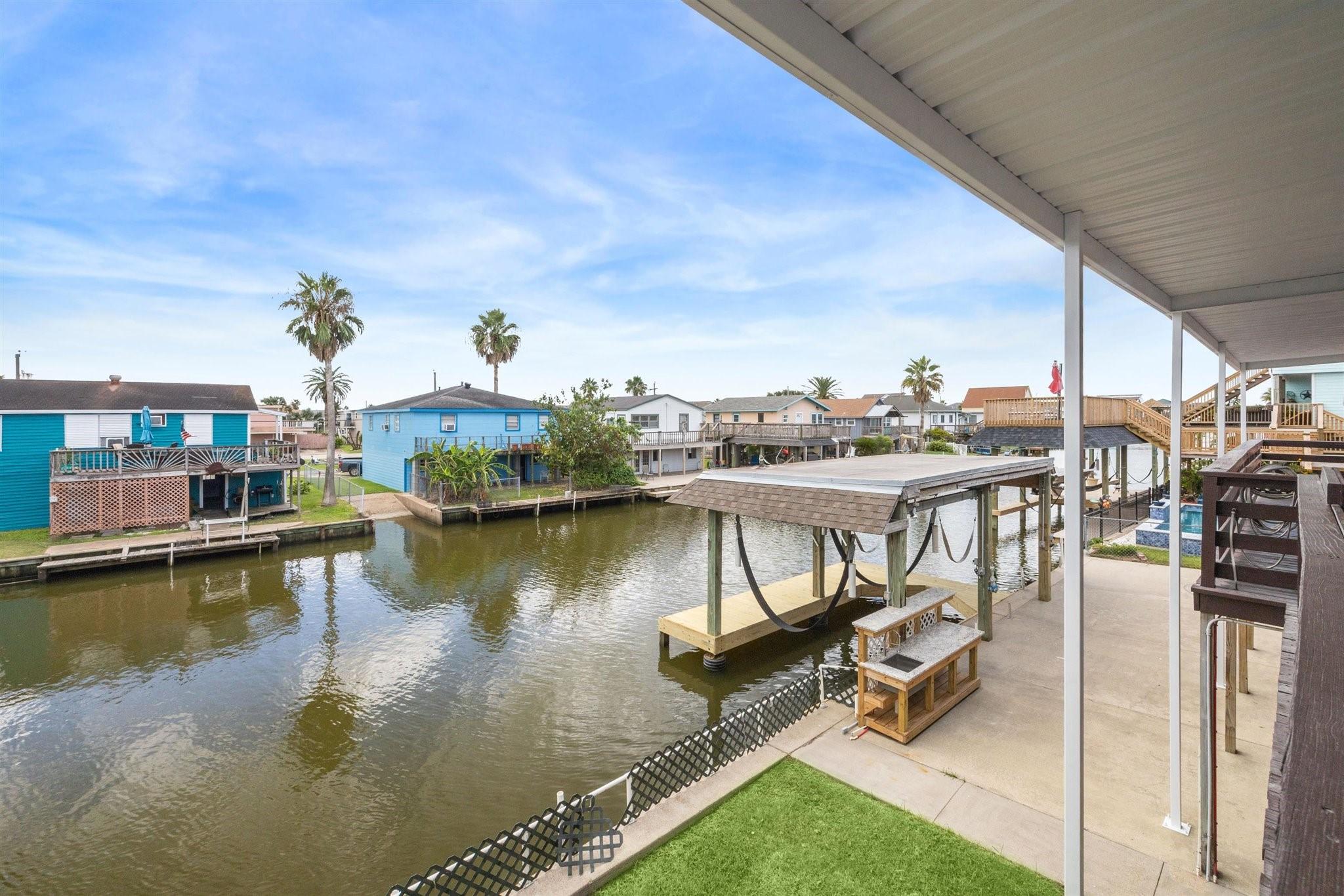 Image 2: The view of the water from the second story balcon