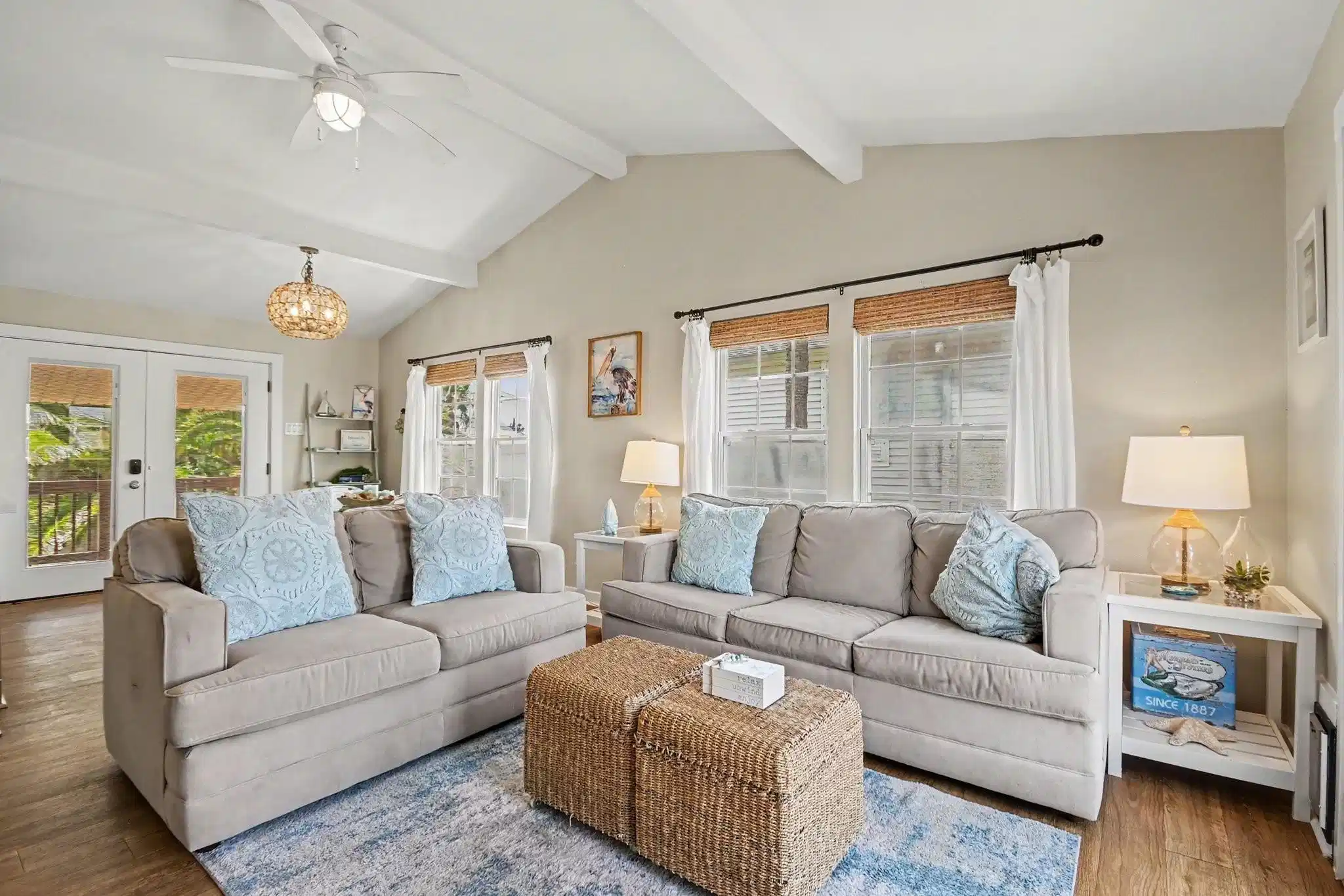 Image 1: The cozy sitting area to chill after a day of outd