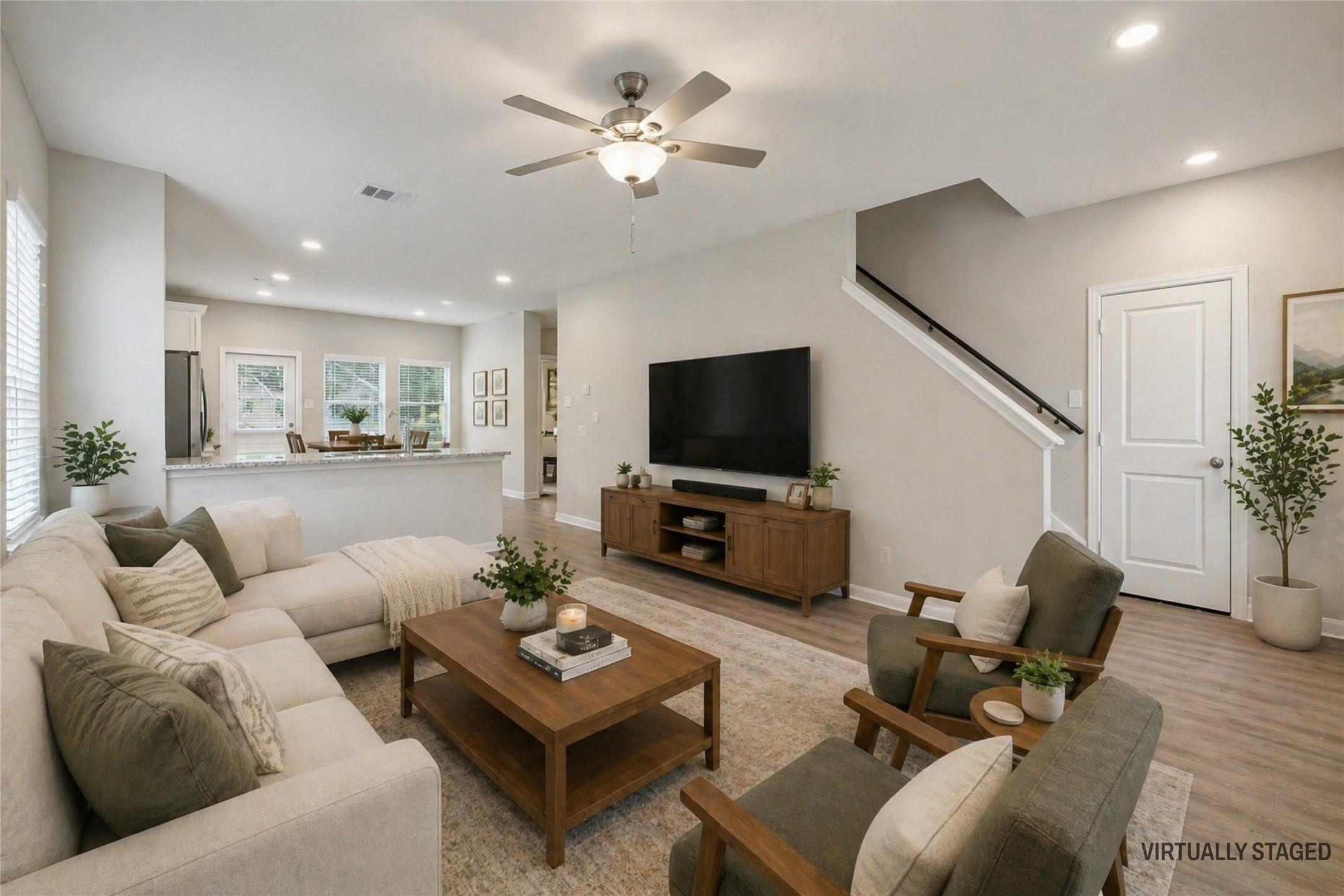 Image 2: Virtually staged photo of living room
