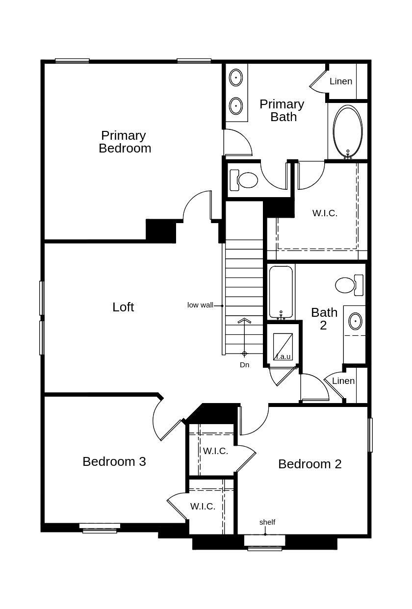 Image 3: This floor plan features 3 bedrooms, 2 full baths,