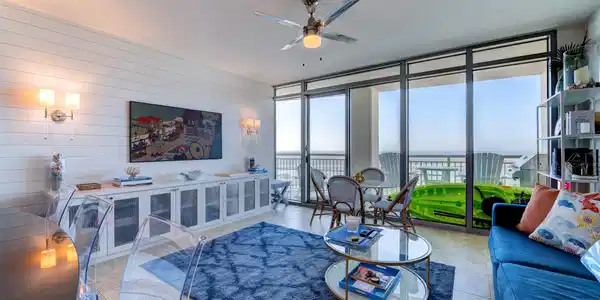 Image 2: Expansive windows frame unobstructed Bay views, fi