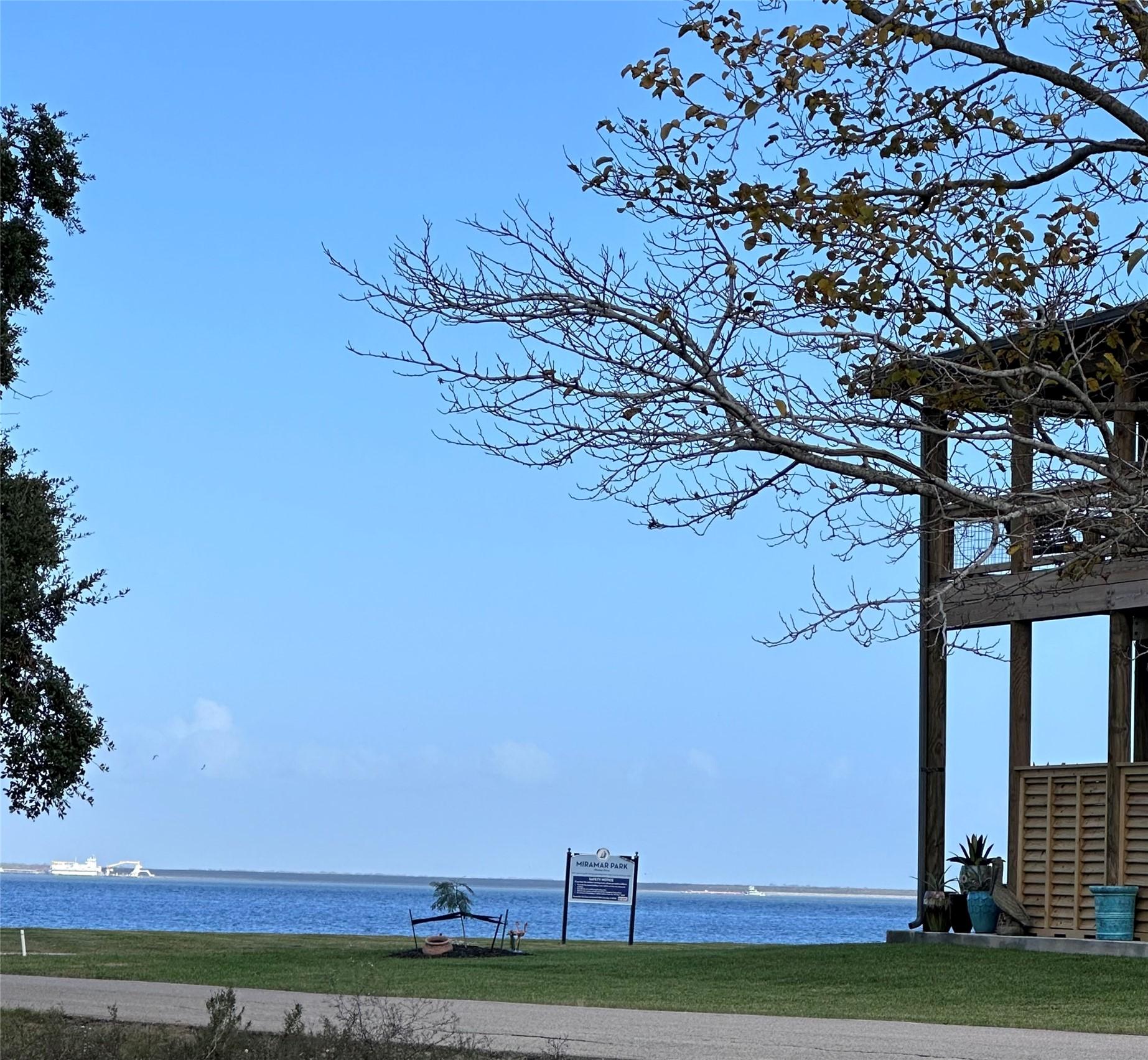 Image 2: A view of Galveston Bay from the lot.