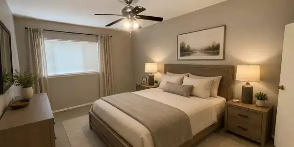 Image 3: AI furnished bedroom
