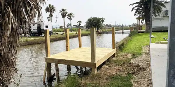 Image 4: Dock railing and steps in progress