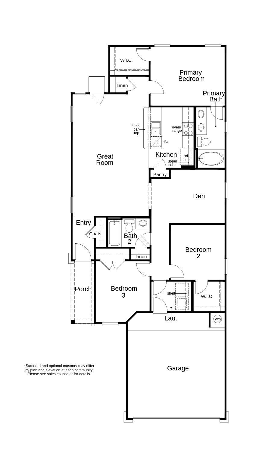 Image 2: This floor plan features 3 bedrooms, 2 full baths,