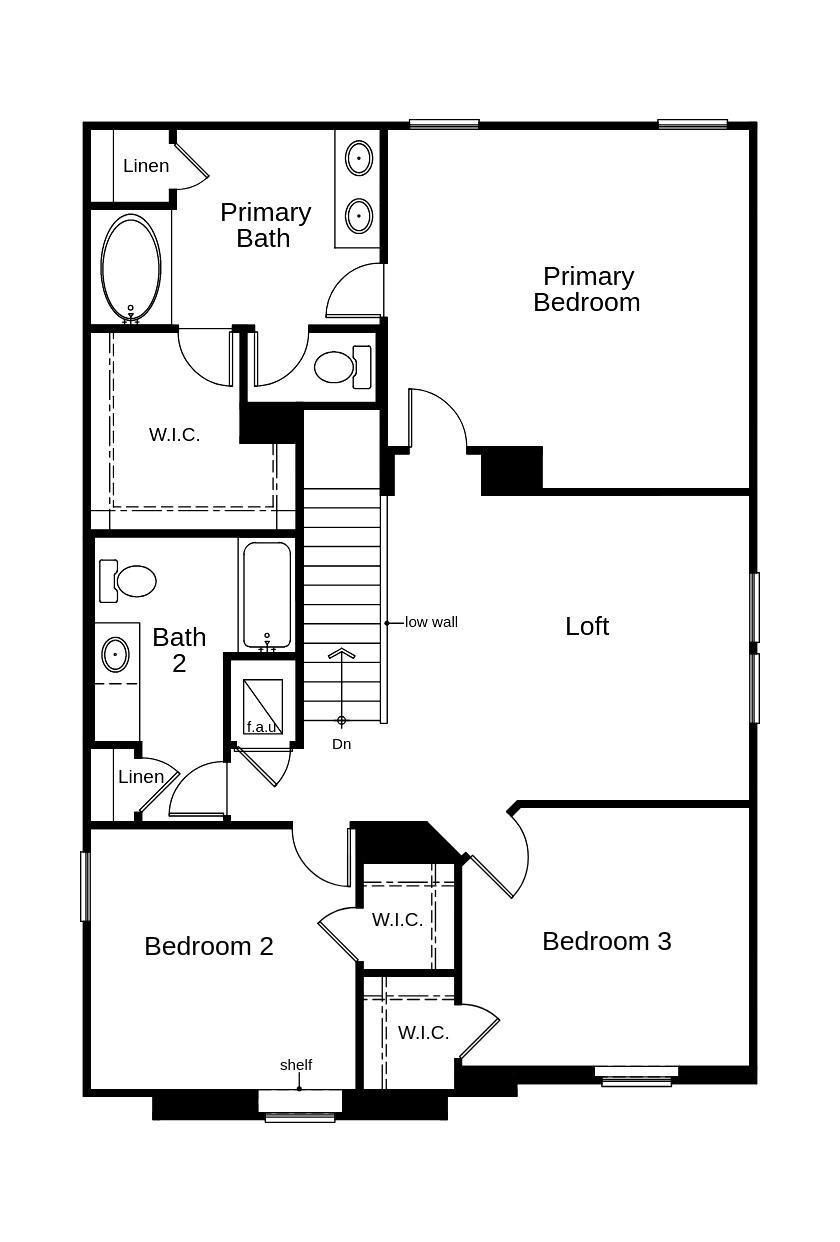 Image 3: This floor plan features 3 bedrooms, 2 full baths,