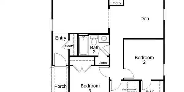 Image 2: This floor plan features 3 bedrooms, 2 full baths,