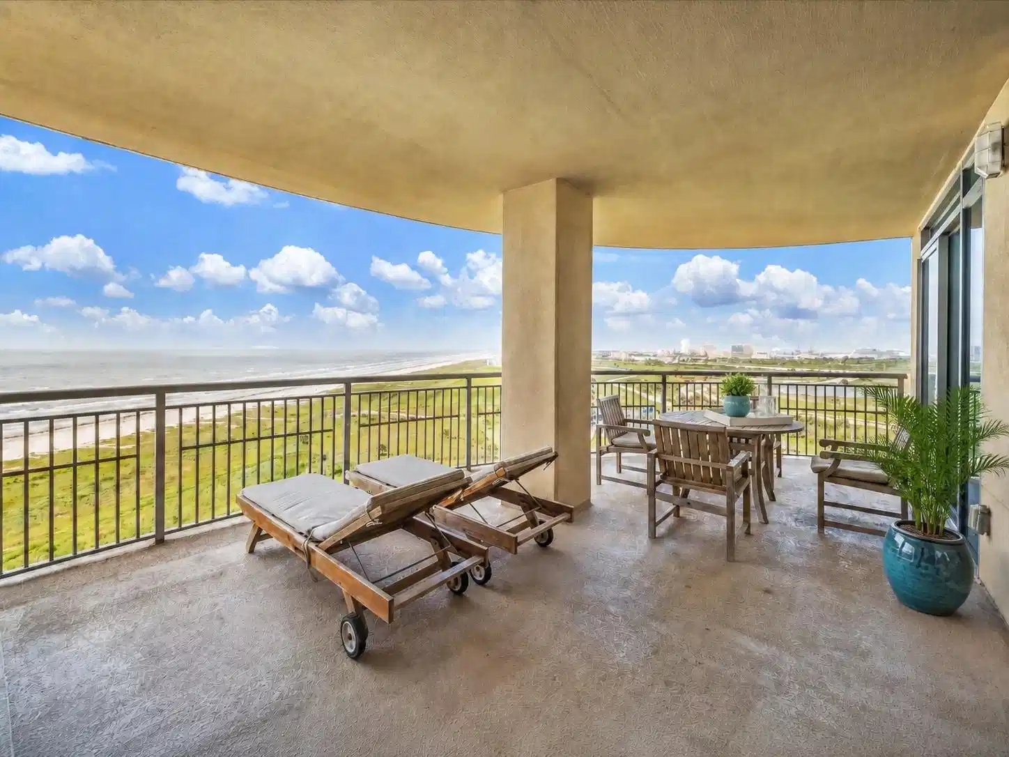Image 1: Beach Balcony has ample room for relaxing and dini