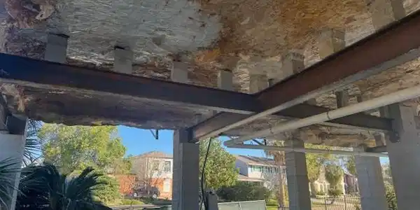 Image 3: Note the steel I-Beams being used