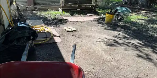Image 4: Patio area being cleaned up